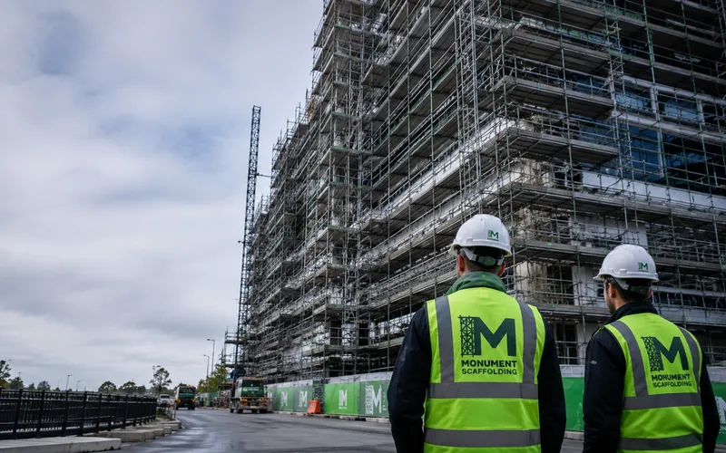 Engineered multi-storey scaffold structure erected by Monument Scaffolding on a Sydney site